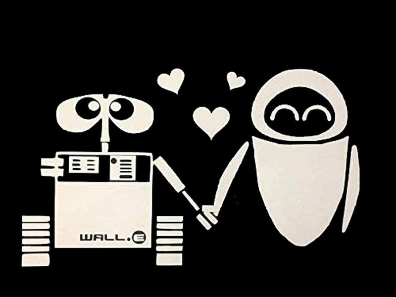 H-TRADINGS Love Wall-E White 7 Inches Approx Cars, Jet Ski,Pontoon, Walls,Laptop,Die-Cut Vinyl Stickers Decals Vans SUV,Trucks, Windows,Bumper - Image 3